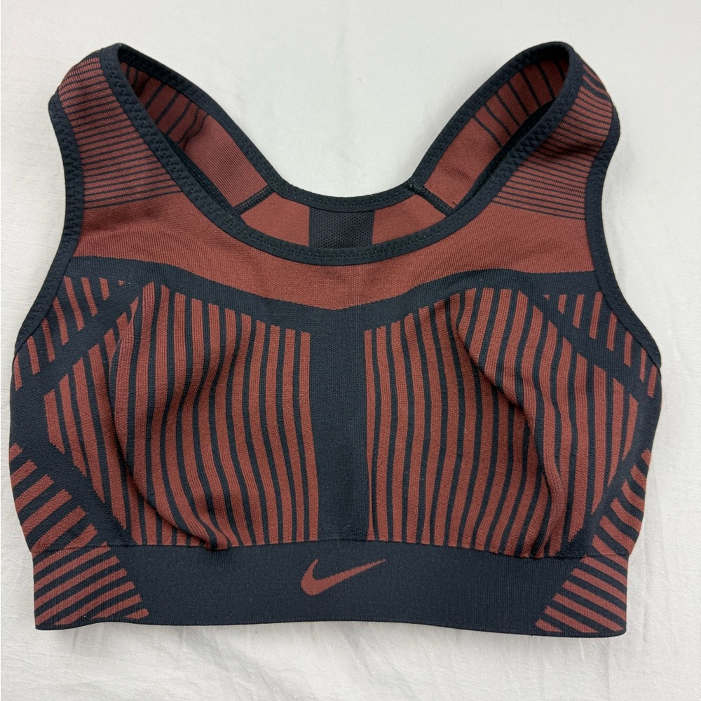 Nike FE/NOM Flyknit Women's High-Support Non-Padded Sports Bra Small‎